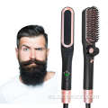 Cepillo de pelo eléctrico con calefacción para hombres, cepillo de peine para barba